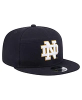 New Era Men's Navy Notre Dame Fighting Irish Adventure Canvas Split Panel 9FIFTY Snapback Hat