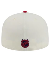 New Era Men's White Washington Capitals Chrome Two-Toned 59FIFTY Fitted Hat