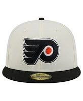New Era Men's White Philadelphia Flyers Chrome Two-Toned 59FIFTY Fitted Hat