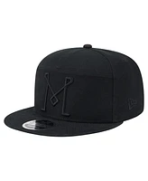 New Era Men's Black Inter Miami Cf Canvas 9FIFTY Snapback Hat