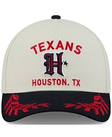 New Era Men's Cream/Navy Houston Texans 2025 Nfl Draft 9FORTY A-Frame M-Crown Adjustable Hat