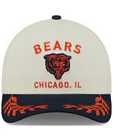 New Era Men's Cream/Navy Chicago Bears 2025 Nfl Draft 9FORTY A-Frame M-Crown Adjustable Hat