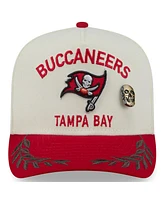 New Era Men's Cream/Red Tampa Bay Buccaneers 2025 Nfl Draft A-Frame 59FIFTY Fitted Hat