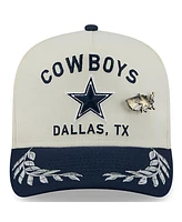 New Era Men's Cream/Navy Dallas Cowboys 2025 Nfl Draft A-Frame 59FIFTY Fitted Hat