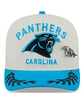 New Era Men's Cream/Blue Carolina Panthers 2025 Nfl Draft A-Frame 59FIFTY Fitted Hat