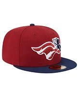 New Era Men's Burgundy/Navy Somerset Patriots Authentic Collection 59FIFTY Fitted Hat