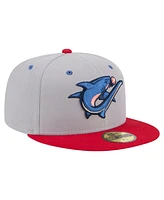 New Era Men's Gray/Red Clearwater Threshers Authentic Collection 59FIFTY Fitted Hat