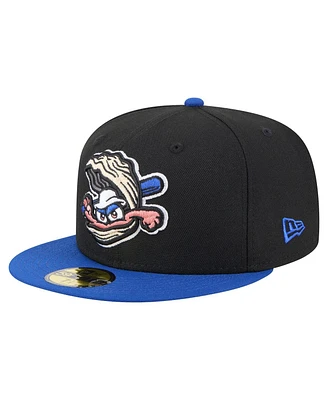 New Era Men's Black/Blue Biloxi Shuckers Authentic Collection 59FIFTY Fitted Hat