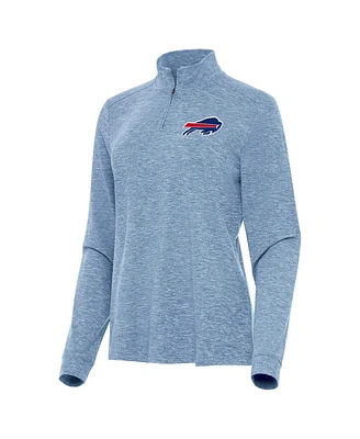 Antigua Women's Heather Blue Buffalo Bills Mentor Quarter-Zip Jacket