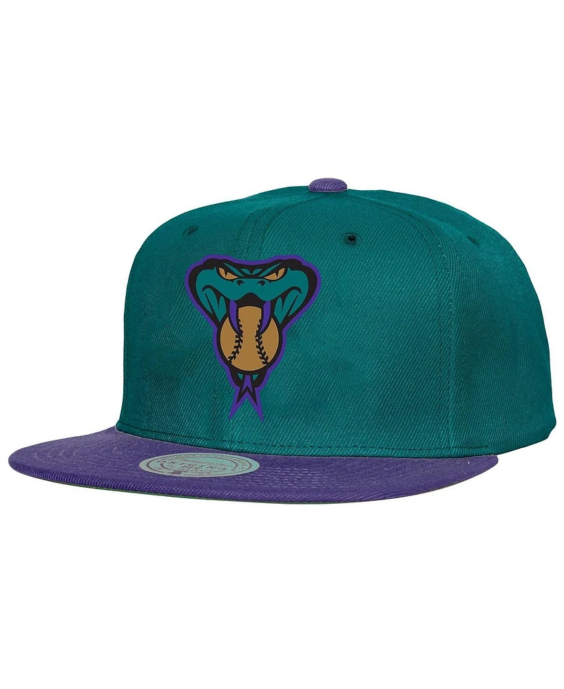 Mitchell & Ness Men's Teal Arizona Diamondbacks Cooperstown Collection Basic Flip Snapback Hat