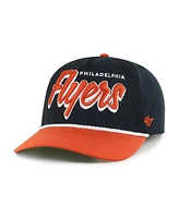 '47 Brand Men's Black/Orange Philadelphia Flyers Dropshadow Rope Hitch Adjustable Hat
