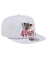 New Era Men's White San Francisco 49ers Collide Golfer Snapback Hat