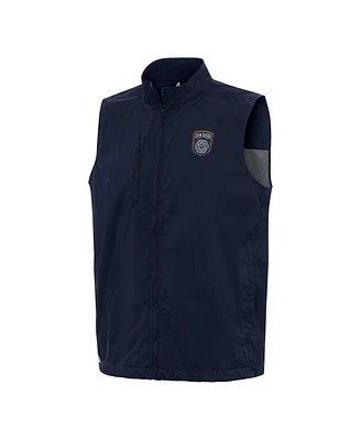 Antigua Men's Navy San Diego Fc Brisk Full-Zip Vest
