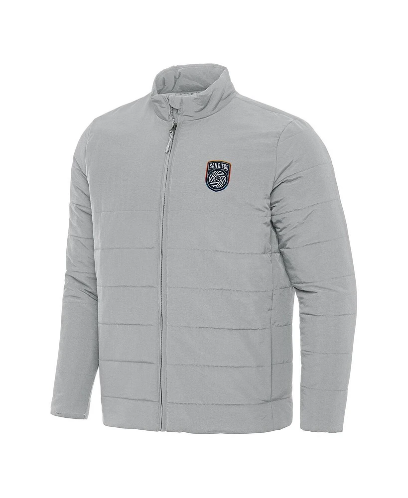 Antigua Men's Gray San Diego Fc Swelter Full-Zip Jacket