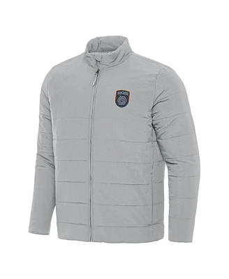 Antigua Men's Gray San Diego Fc Swelter Full-Zip Jacket