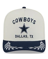 New Era Men's Cream/Navy Dallas Cowboys 2025 Nfl Draft A-Frame 9FIFTY Snapback Hat
