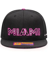 Fan Ink Men's Black Inter Miami Cf Foxtail Snapback Hat