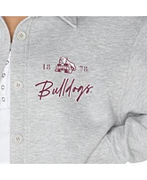 Gameday Couture Women's Ash Mississippi State Bulldogs Foundation Full-Button Long Sleeve Overshirt