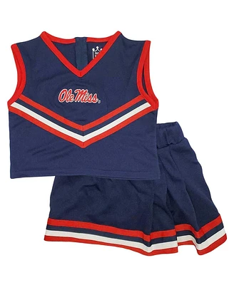 Little King Big Girls 2-Piece Navy Ole Miss Rebels Cheer Set