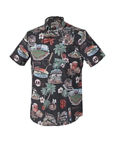 Reyn Spooner Men's Black San Francisco Giants Scenic Tri-Blend Performance Button-Up Top