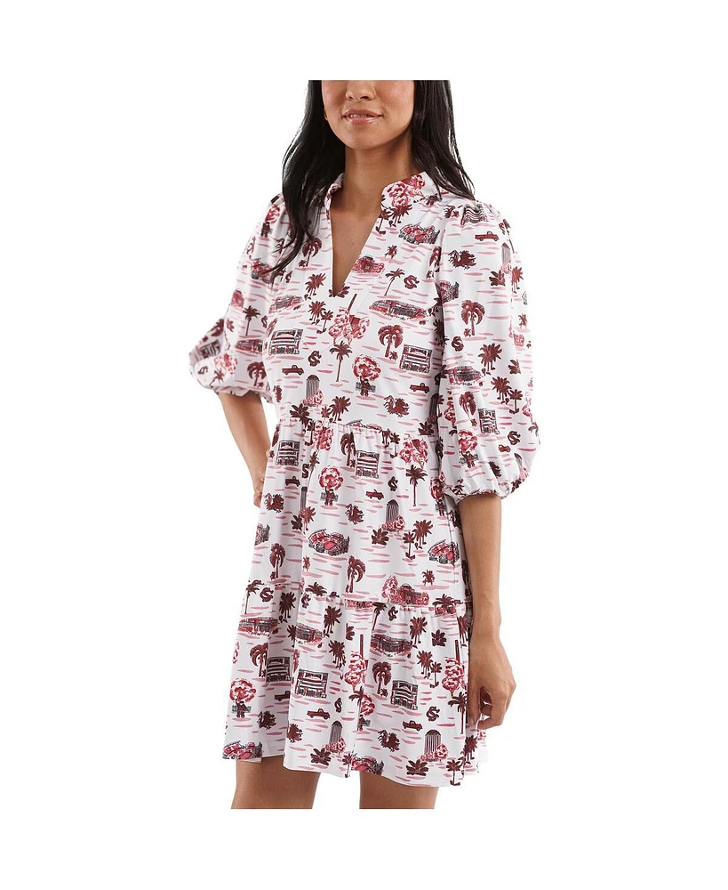 Smith & Quinn Women's White/Garnet South Carolina Gamecocks Tailgate Collection Tory Dress