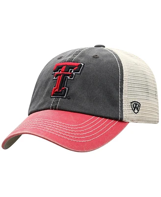 Top of the World Men's Black/Red Texas Tech Red Raiders Off-Road Adjustable Hat