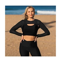 Calypsa Women's Mesh Sleeve Swim Cover Up