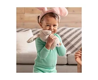 Sperric Easter Plush Bunny and Silicone Teether Set, Cute with Carrot & Basket Teethers