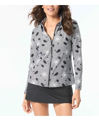 Beach House Zip Front Rash Guard