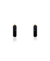 The Lovery Onyx Hoop Earrings millimeters