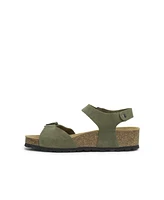 Low Wedge Double Buckle Sandal
