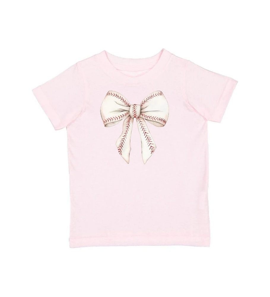 Sweet Wink Baby Girls Baseball Bow Short Sleeve T-Shirt