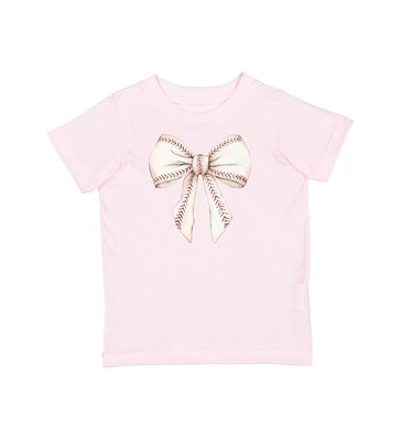 Sweet Wink Baby Girls Baseball Bow Short Sleeve T-Shirt