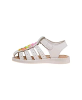 Laura Ashley Toddler Girls Flower Detail Closed Toe Sandals