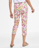 Jm Collection Women's Printed Mid Rise Capri Pants, Exclusively at Macy's