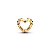 Pandora Gold-Plated Beaded Open-Heart Charms