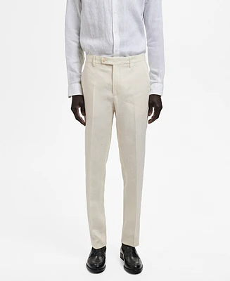 Mango Men's Linen Slim-Fit Suit Pants