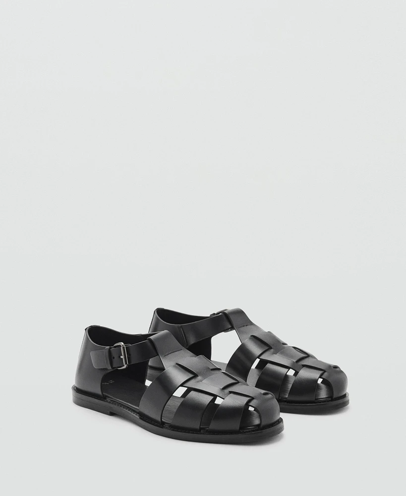 Mango Men's Round Toed Fisherman Sandals