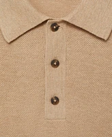 Mango Men's Structured Knitted Slim-Fit Polo Shirt