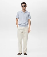 Mango Men's Structured Knitted Slim-Fit Polo Shirt