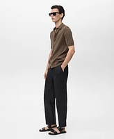 Mango Men's Slim-Fit Fine Rib-Knit Shirt