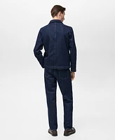 Mango Men's Regular-Fit Denim Overshirt Jacket