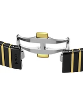 Rado Women's Swiss Automatic Anatom Gold Pvd Stainless Steel & Black Ceramic Bracelet Watch 33mm