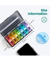 Sukuos Weekly Pill Organizer 7 Day 2 Times a
