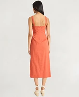 The Good Journey Women's Square-Neck Sleeveless Midi Dress