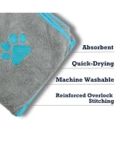 Country Living Marine Blue Microfiber Dog Bath Towel