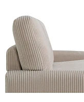 Serta 53.3" Corduroy Danson Convertible Loveseat with Charging Port