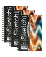 UCreate Neon Squiggles Poly Sketch Book, Pack of 3