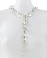 Betsey Johnson Ivory Garden Glam Flower Petal Y-Necklace