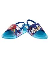Sonic The Hedgehog Toddler Boys Dual Sizes Slides